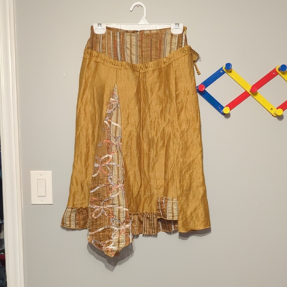 Chic Asymmetrical Tan Skirt
